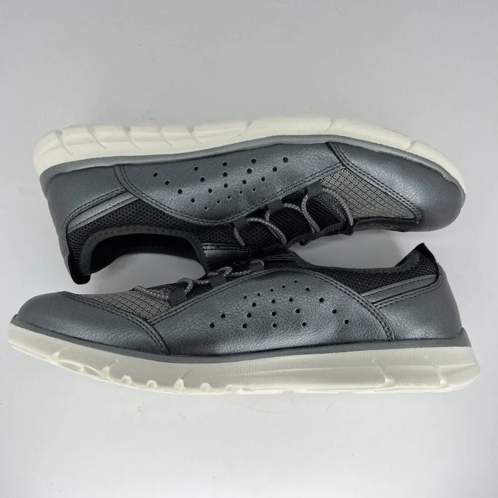 Earth Spirit Metal Gray Casual Slip-On Comfort Loafers Womens Size 10 Shoes